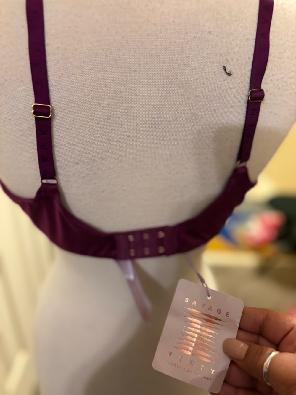 Savage X Fenty Deep Plum Underwire Bra - Picture 4 of 8